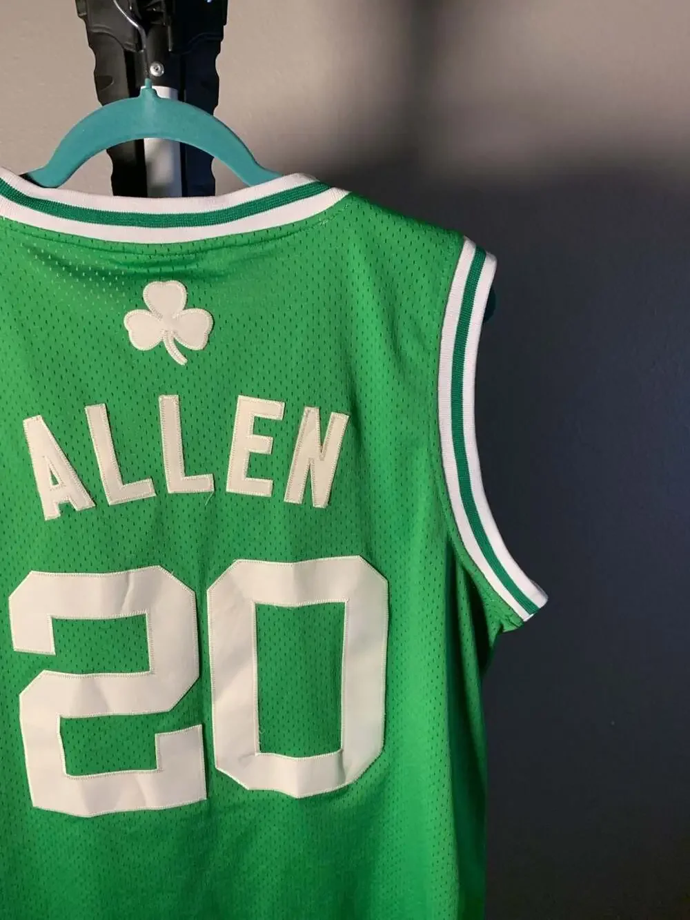 Adidas Boston Celtics Ray Allen #20 NBA Finals Basketball Jersey Green Size 50